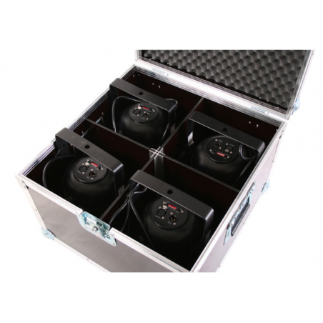 Flight cases para 4 LED PAR 56 Short