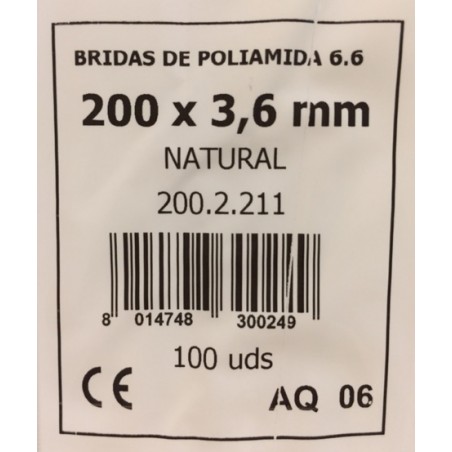 Bridas 160 x 2,5 Blanca