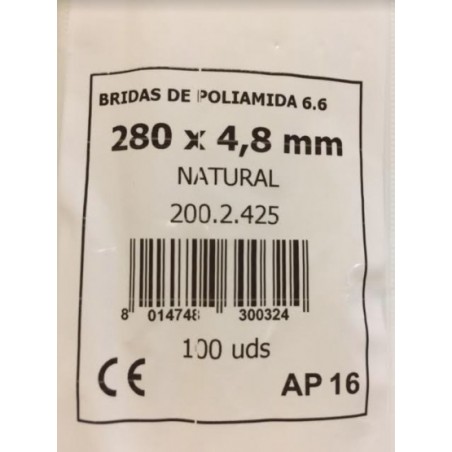 Bridas 280 x 4,8 Blanca